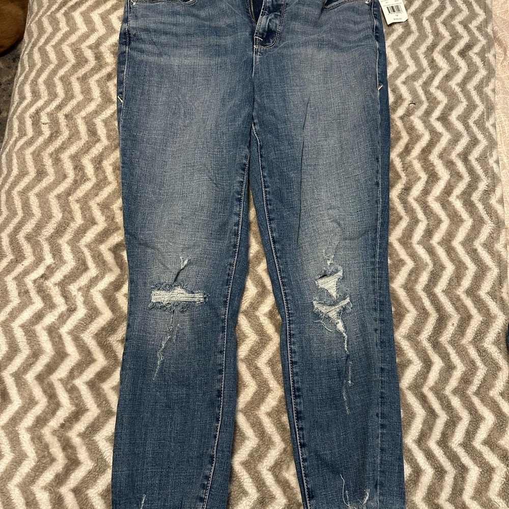 Good American Blue Straight Leg Jeans